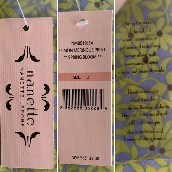 Nanette By Nanette Lepore Yellow Floral Sleeveless Asymmetrical Chiffon Dress 2 - Picture 10 of 14